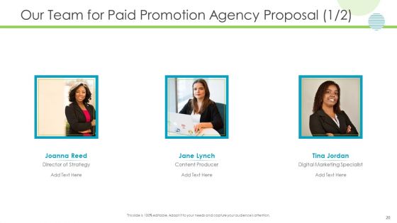 Paid Promotion Agency Proposal Ppt PowerPoint Presentation Complete Deck With Slides