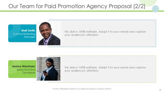 Paid Promotion Agency Proposal Ppt PowerPoint Presentation Complete Deck With Slides