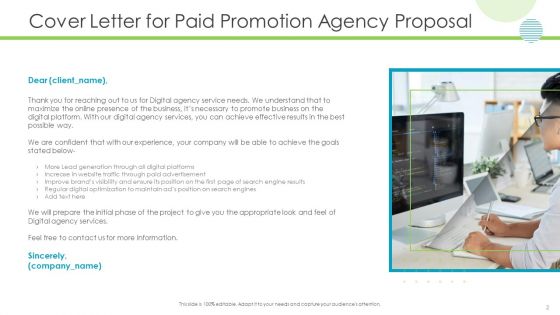 Paid Promotion Agency Proposal Ppt PowerPoint Presentation Complete Deck With Slides