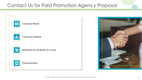 Paid Promotion Agency Proposal Ppt PowerPoint Presentation Complete Deck With Slides