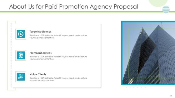 Paid Promotion Agency Proposal Ppt PowerPoint Presentation Complete Deck With Slides