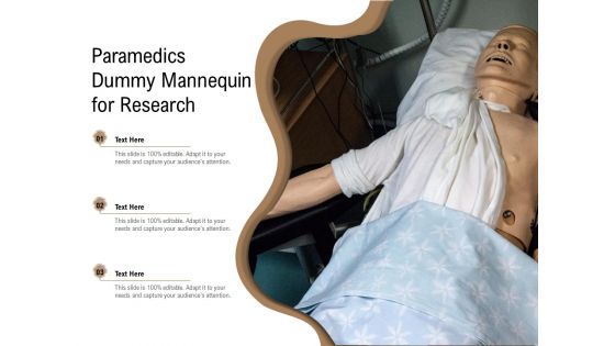 Paramedics Dummy Mannequin For Research Ppt PowerPoint Presentation Gallery Graphics Design PDF