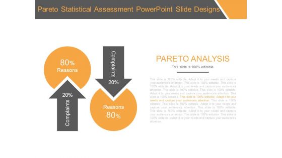 Pareto Statistical Assessment Powerpoint Slide Designs