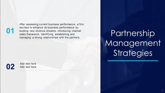 Partnership Management Strategies Ppt PowerPoint Presentation Complete Deck With Slides