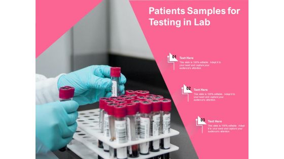 Patients Samples For Testing In Lab Ppt PowerPoint Presentation Gallery Slide Portrait PDF