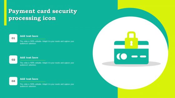 Payment Card Security Processing Icon Portrait PDF Payment Card Security Processing Icon Portrait PDF