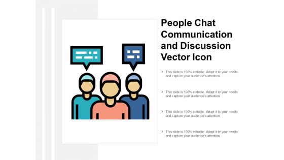 People Chat Communication And Discussion Vector Icon Ppt PowerPoint Presentation Ideas Design Templates
