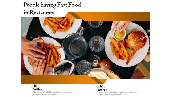 People Having Fast Food In Restaurant Ppt PowerPoint Presentation Gallery Ideas PDF