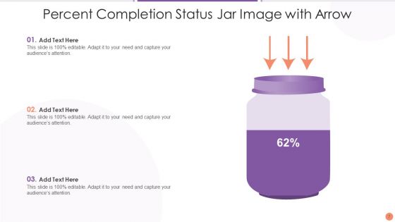 Percentage Completion Status Ppt PowerPoint Presentation Complete Deck With Slides
