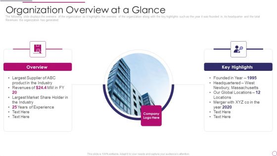 Performance Analysis Of New Product Development Organization Overview At A Glance Background PDF