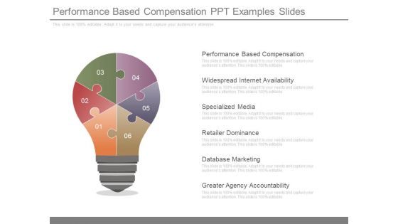 Performance Based Compensation Ppt Examples Slides