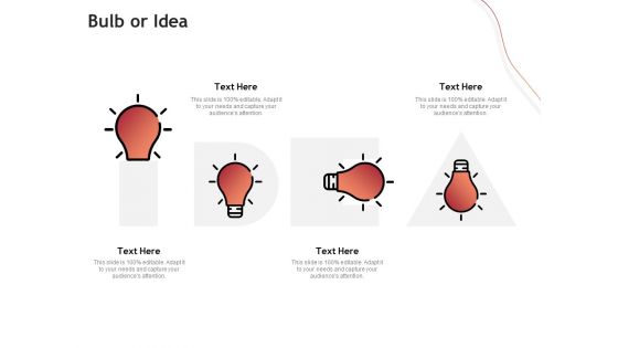 Performance Measuement Of Infrastructure Project Bulb Or Idea Ppt Infographics Brochure PDF