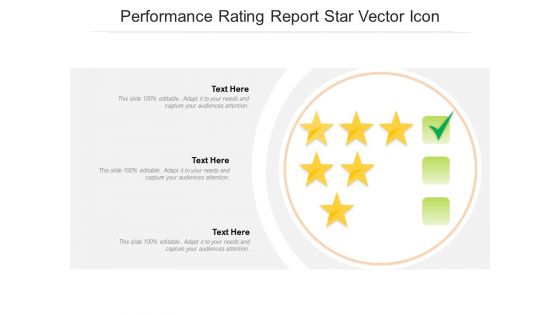 Performance Rating Report Star Vector Icon Ppt PowerPoint Presentation Ideas Show