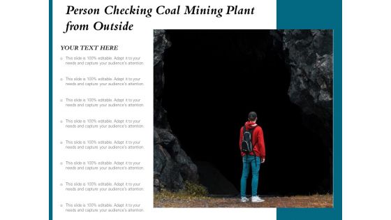 Person Checking Coal Mining Plant From Outside Ppt PowerPoint Presentation Icon Slide Download PDF