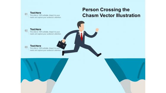 Person Crossing The Chasm Vector Illustration Ppt PowerPoint Presentation File Influencers PDF