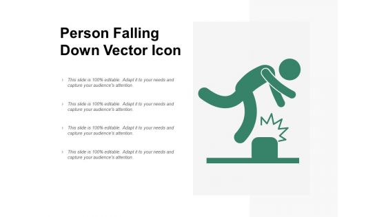 Person Falling Down Vector Icon Ppt PowerPoint Presentation Icon Slide Portrait