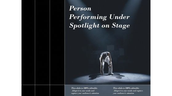 Person Performing Under Spotlight On Stage Ppt PowerPoint Presentation File Introduction PDF
