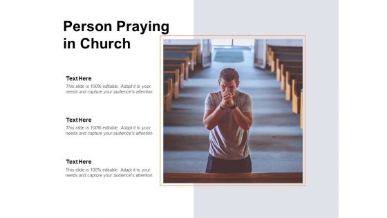 Person Praying In Church Ppt PowerPoint Presentation Model Graphic Images