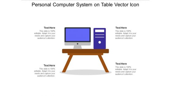 Personal Computer System On Table Vector Icon Ppt PowerPoint Presentation Outline Designs Download PDF