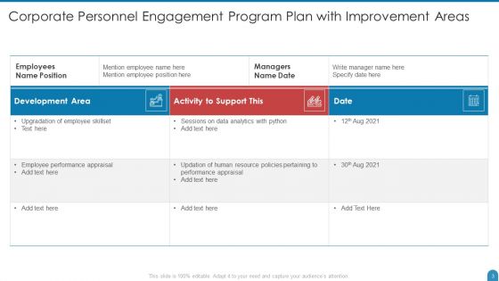 Personnel Engagement Program Ppt PowerPoint Presentation Complete Deck With Slides
