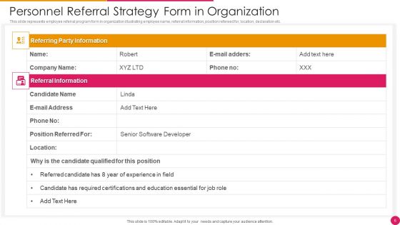 Personnel Referral Strategy Ppt PowerPoint Presentation Complete With Slides
