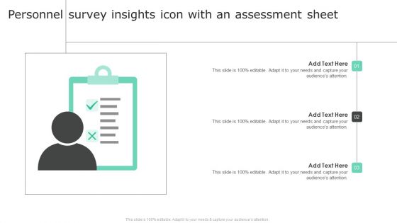 Personnel Survey Insights Icon With An Assessment Sheet Background PDF Personnel Survey Insights Icon With An Assessment Sheet Background PDF