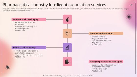 Pharmaceutical Industry Intelligent Automation Services Structure PDF