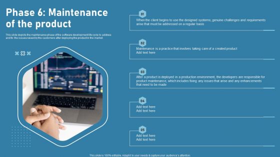 Phase 6 Maintenance Of The Product Software Development Life Cycle Phases Summary PDF