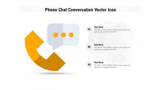 Phone Chat Conversation Vector Icon Ppt Show Graphics PDF