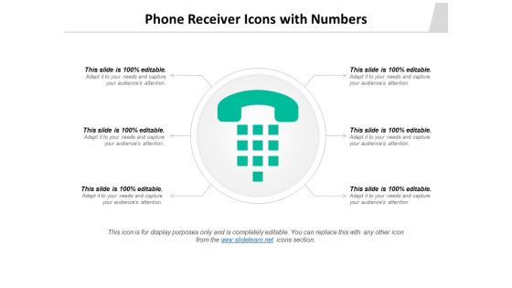 Phone Receiver Icons With Numbers Ppt PowerPoint Presentation Pictures Good PDF
