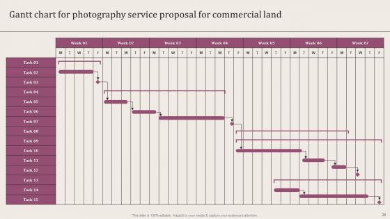 Photography Service Proposal For Commercial Land Ppt PowerPoint Presentation Complete Deck With Slides