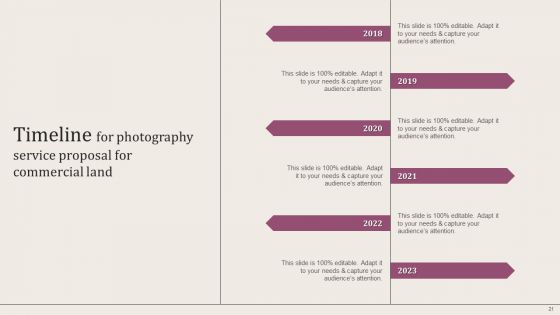 Photography Service Proposal For Commercial Land Ppt PowerPoint Presentation Complete Deck With Slides