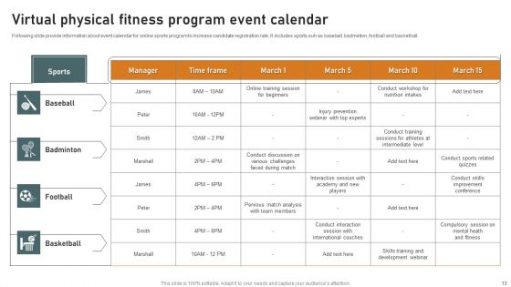 Physical Fitness Program Ppt PowerPoint Presentation Complete Deck With Slides