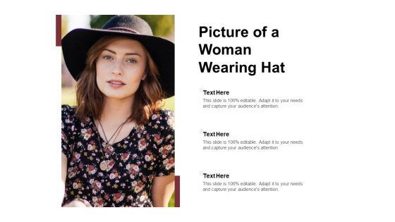 Picture Of A Woman Wearing Hat Ppt Powerpoint Presentation Summary Background