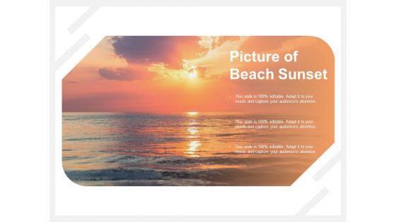 Picture Of Beach Sunset Ppt Powerpoint Presentation Summary Layout