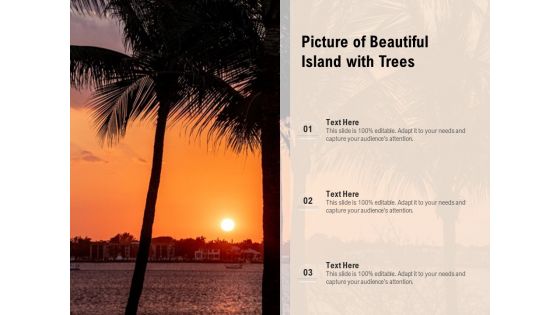 Picture Of Beautiful Island With Trees Ppt PowerPoint Presentation Infographics Designs Download PDF