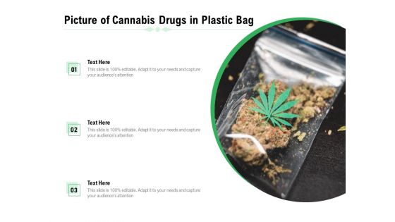 Picture Of Cannabis Drugs In Plastic Bag Ppt PowerPoint Presentation Gallery Backgrounds PDF