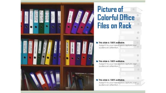 Picture Of Colorful Office Files On Rack Ppt PowerPoint Presentation Gallery Background Image