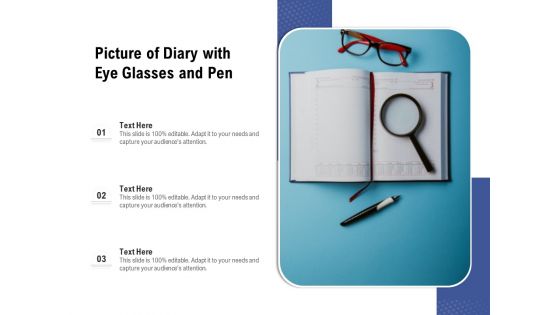 Picture Of Diary With Eye Glasses And Pen Ppt PowerPoint Presentation Gallery Template PDF
