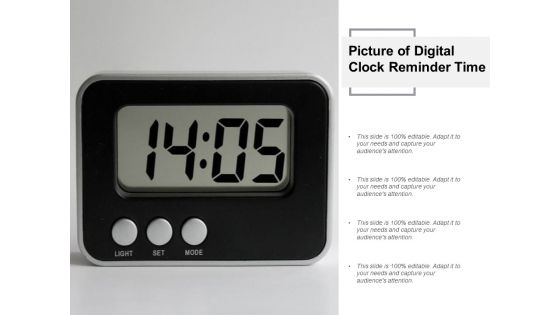Picture Of Digital Clock Reminder Time Ppt PowerPoint Presentation Slides Deck