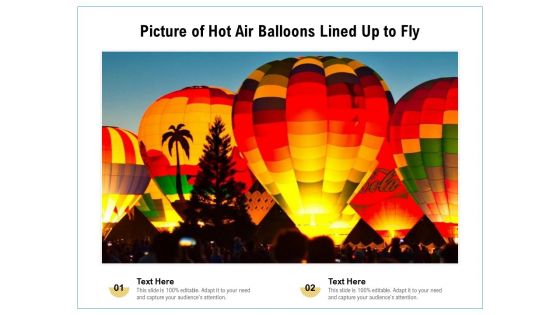 Picture Of Hot Air Balloons Lined Up To Fly Ppt PowerPoint Presentation Gallery Layout PDF
