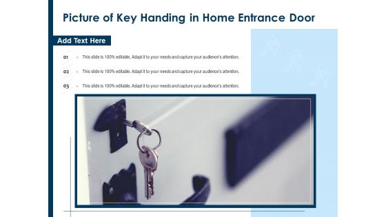 Picture Of Key Handing In Home Entrance Door Ppt PowerPoint Presentation Icon Example File PDF
