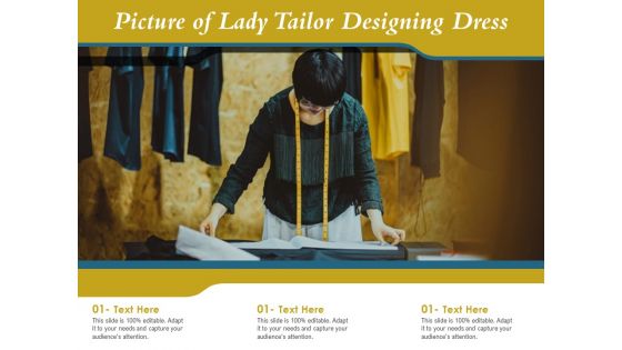 Picture Of Lady Tailor Designing Dress Ppt PowerPoint Presentation Gallery Professional PDF