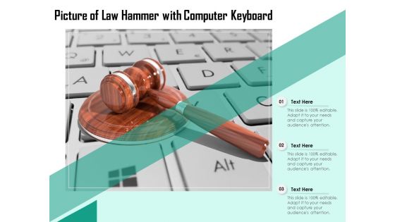 Picture Of Law Hammer With Computer Keyboard Ppt PowerPoint Presentation Gallery Ideas PDF