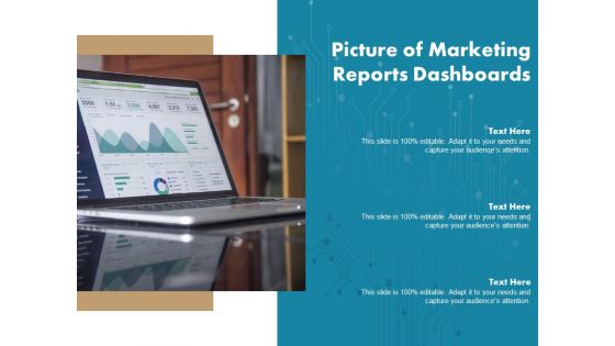 Picture Of Marketing Reports Dashboards Ppt PowerPoint Presentation Visual Aids Backgrounds