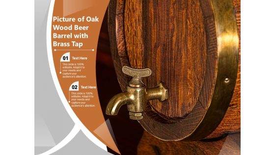 Picture Of Oak Wood Beer Barrel With Brass Tap Ppt PowerPoint Presentation Styles Template PDF