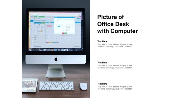 Picture Of Office Desk With Computer Ppt Powerpoint Presentation Outline Icons