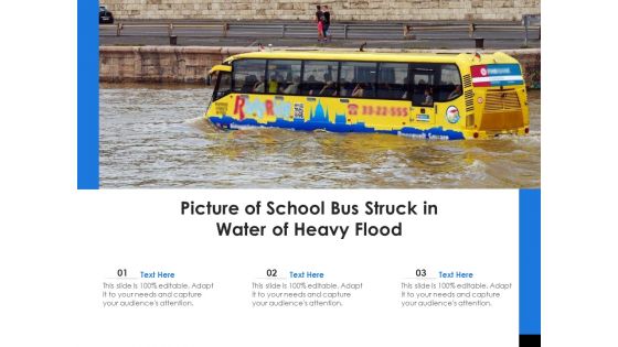 Picture Of School Bus Struck In Water Of Heavy Flood Ppt PowerPoint Presentation Ideas Designs Download PDF
