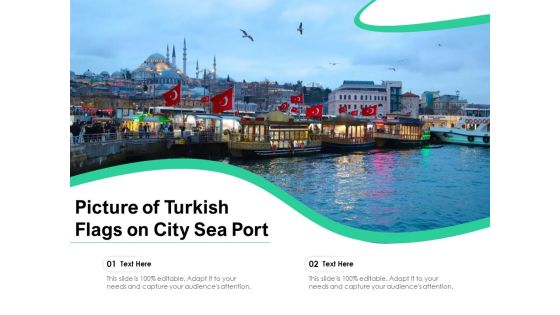 Picture Of Turkish Flags On City Sea Port Ppt PowerPoint Presentation Gallery Shapes PDF Picture Of Turkish Flags On City Sea Port Ppt PowerPoint Presentation Gallery Shapes PDF