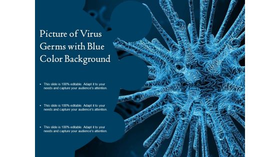 Picture Of Virus Germs With Blue Color Background Ppt PowerPoint Presentation Professional Background Images PDF